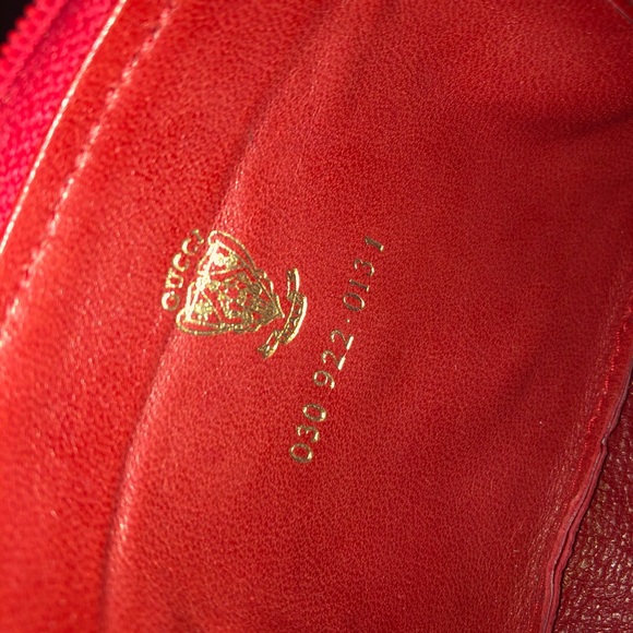 Gucci red leather pouch - Picture 4 of 5